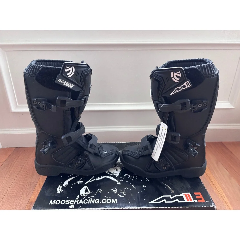 Moose Racing Youth M1.3 Motocross Boots Black Size 1 MOA00K7 Riding Gear
